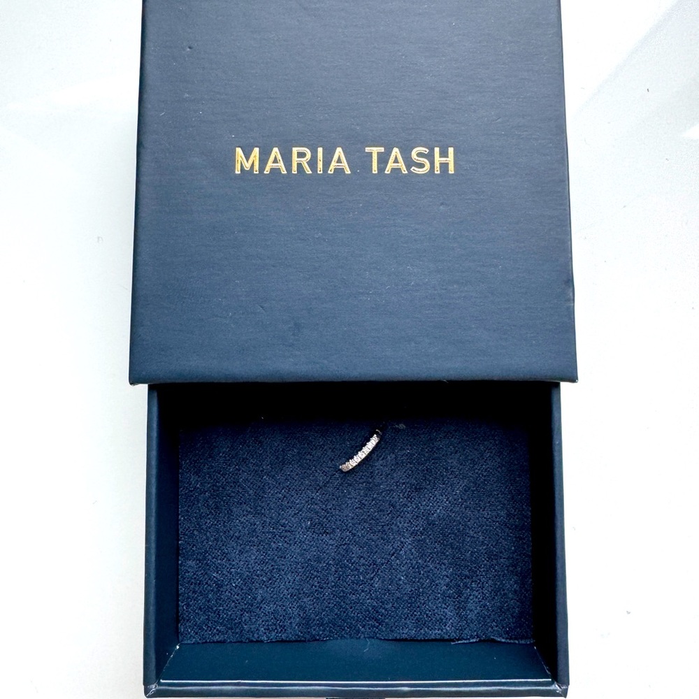 MARIA TASH 6.5mm 18k white gold infinity hoop